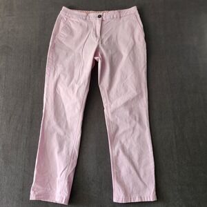 Boden Pants Womens Size 6R Mid Rise Pink Cotton Blend Khaki